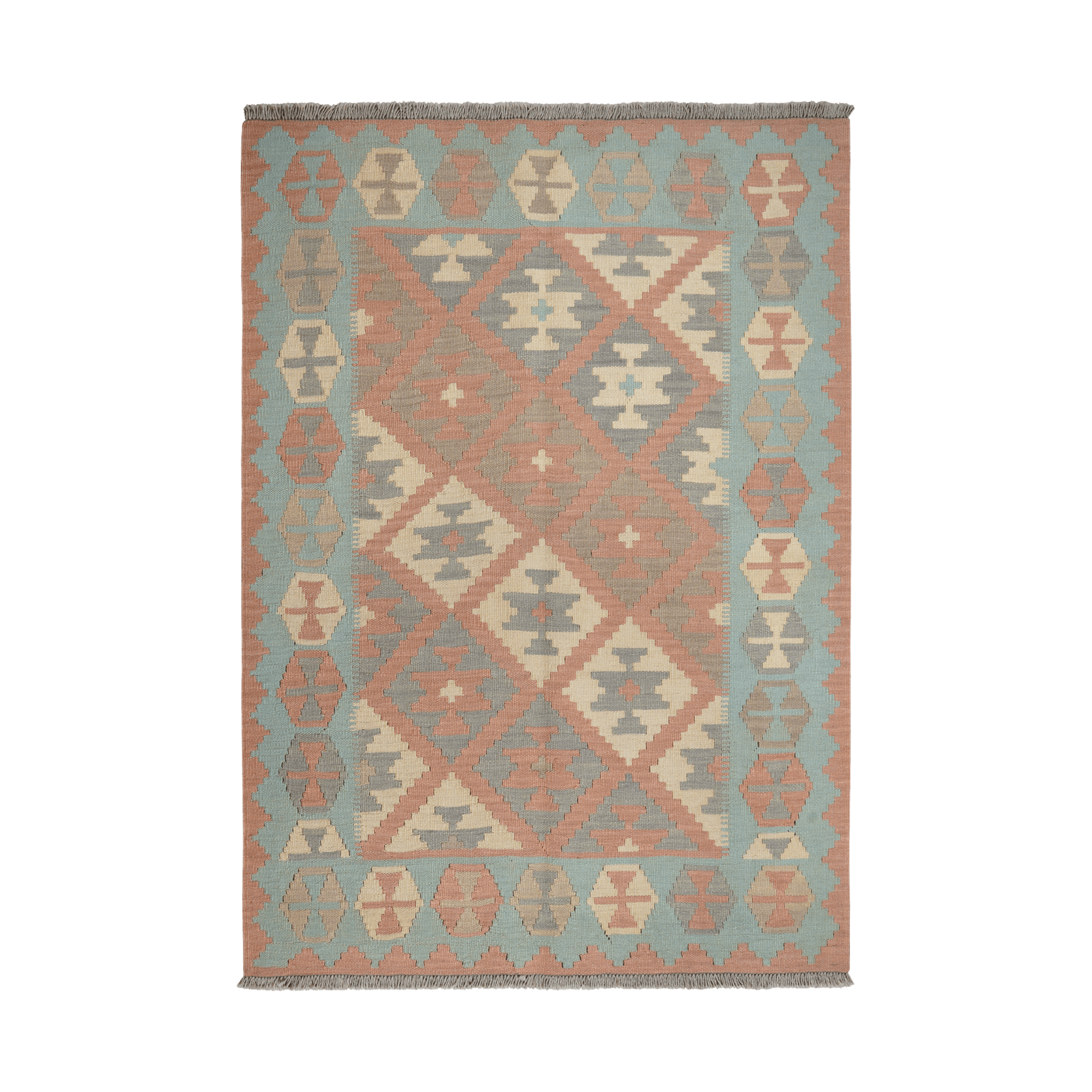Kilim Gashgai Rug · Hand-Woven - Pink, 170x121 cm