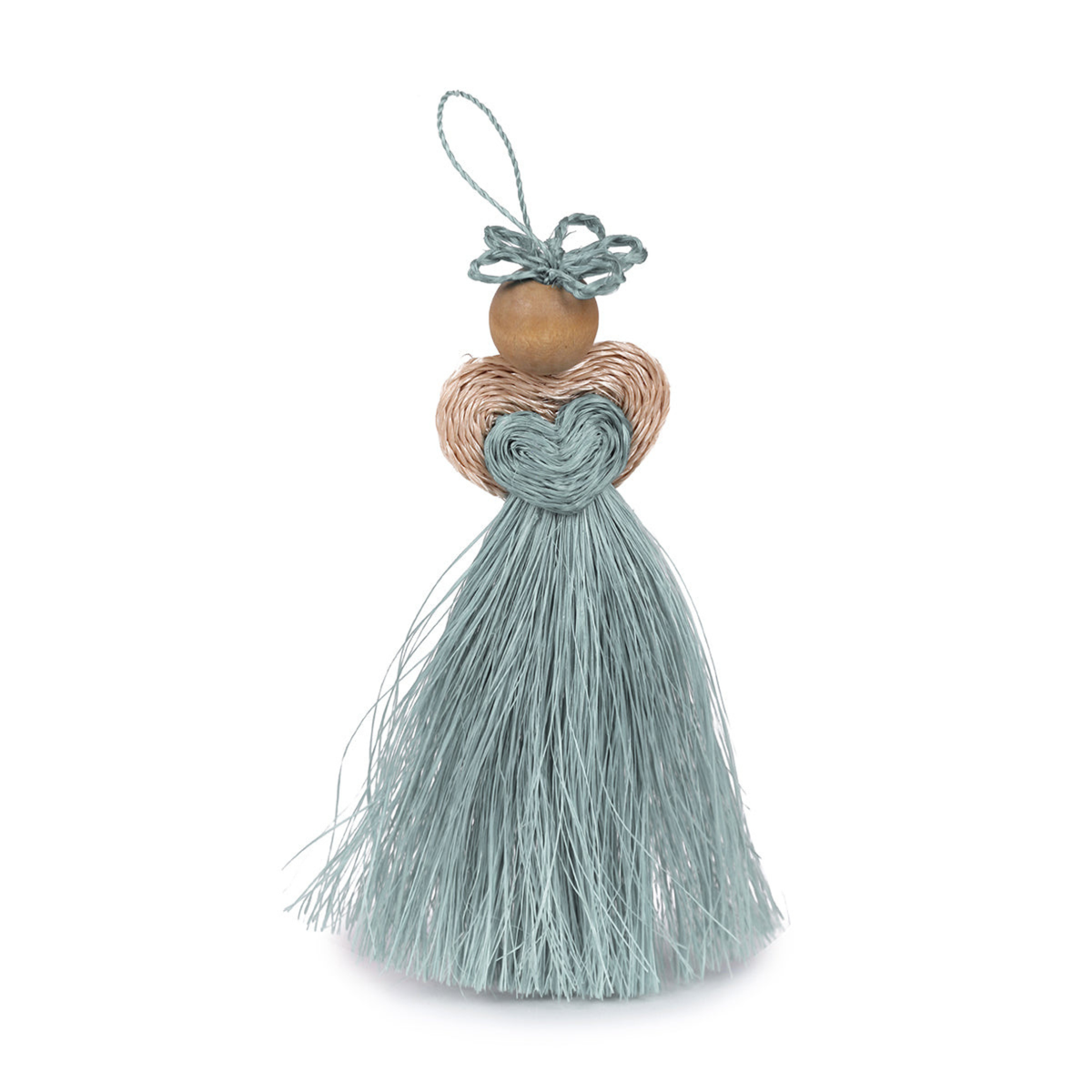 IQHWA: Handwoven Blue Love Angel Tree Decoration