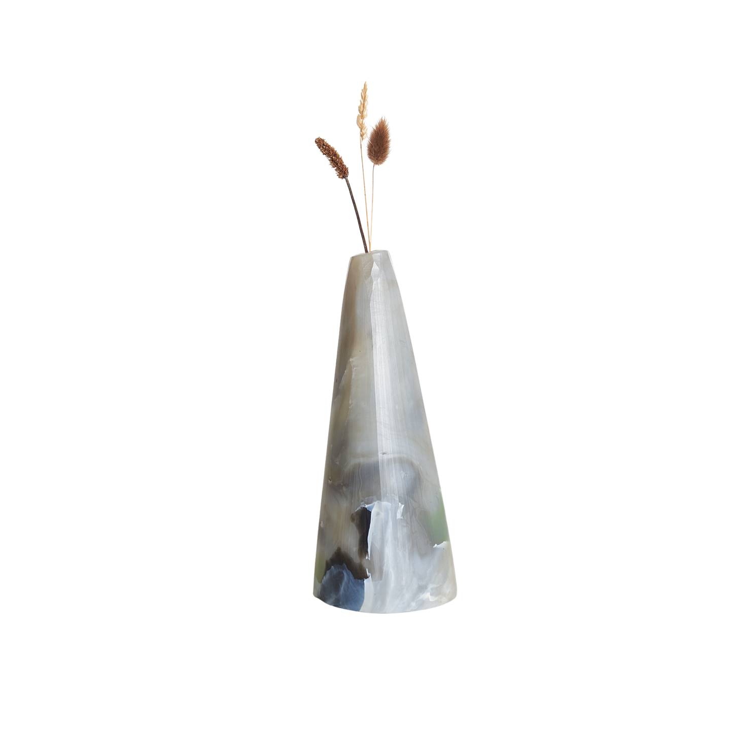 Recycled Plastic Marbled Bud Vase - Sage Peaks