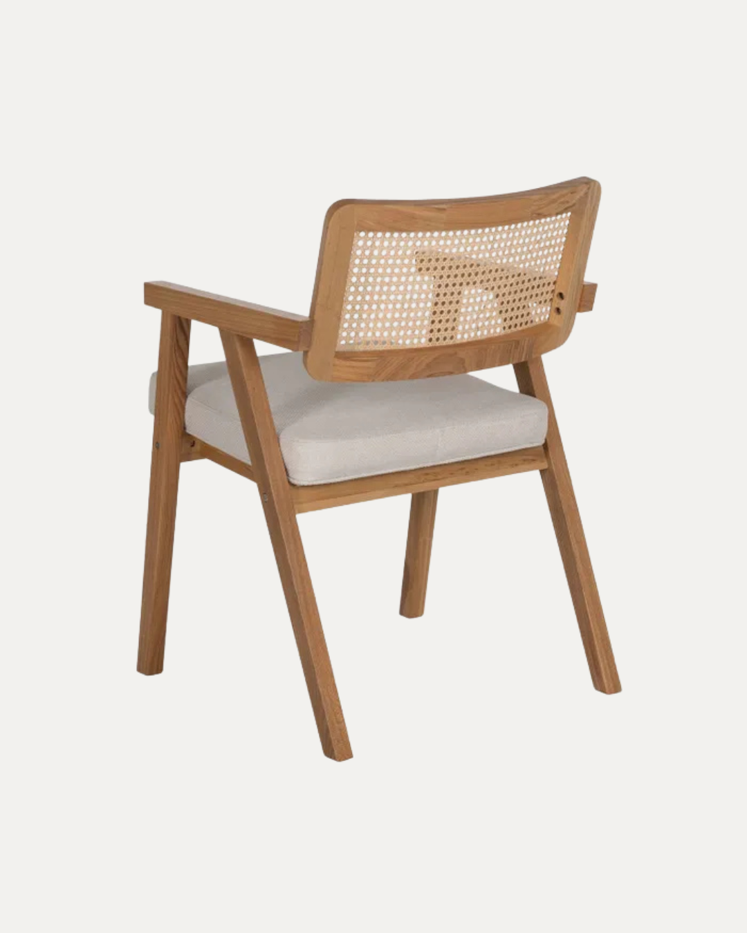 Cadeira com encosto Tróia em rattan clara