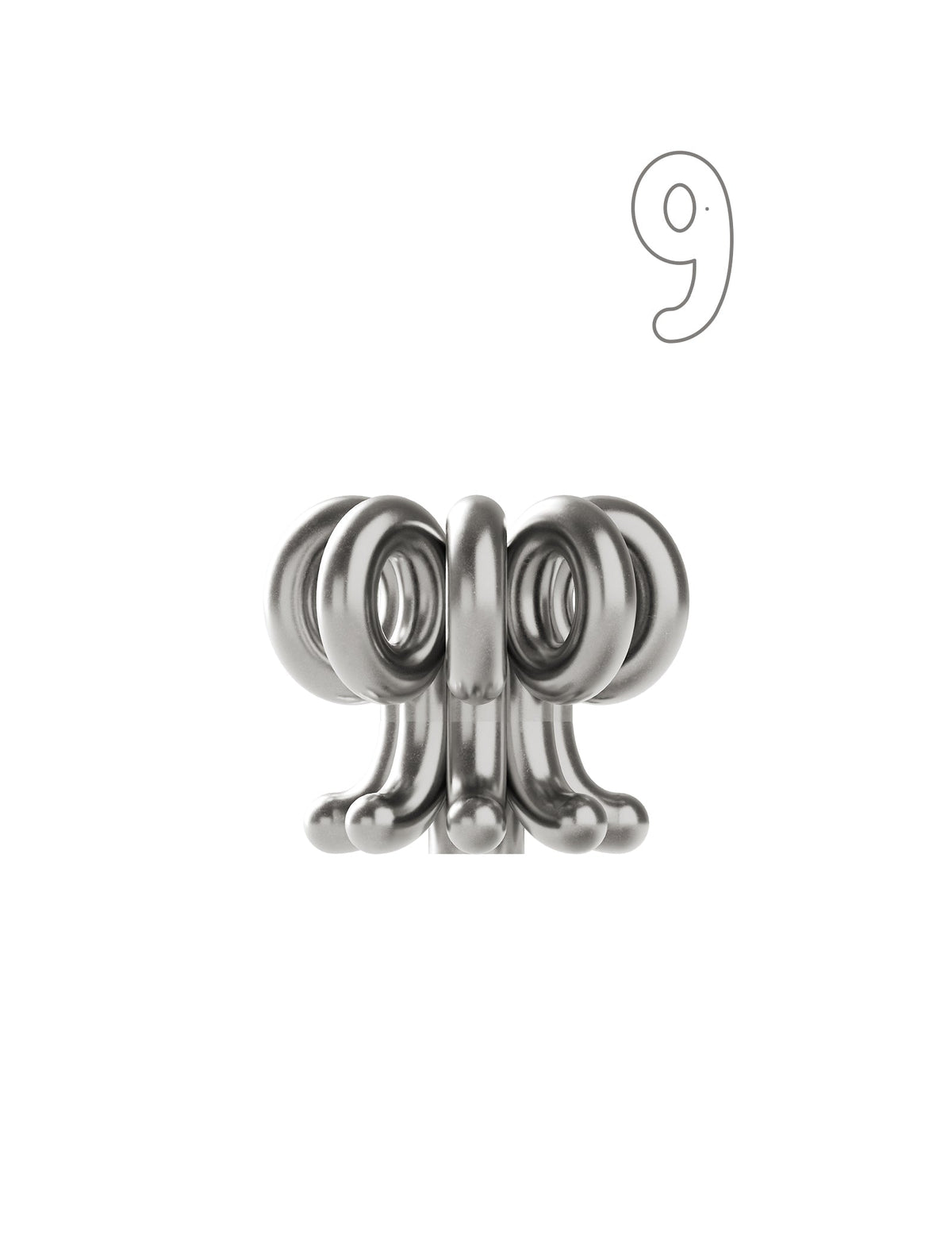 Digit Candle Holder Nine
