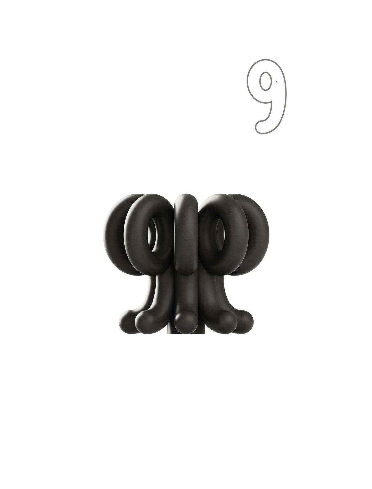 Digit Candle Holder Nine