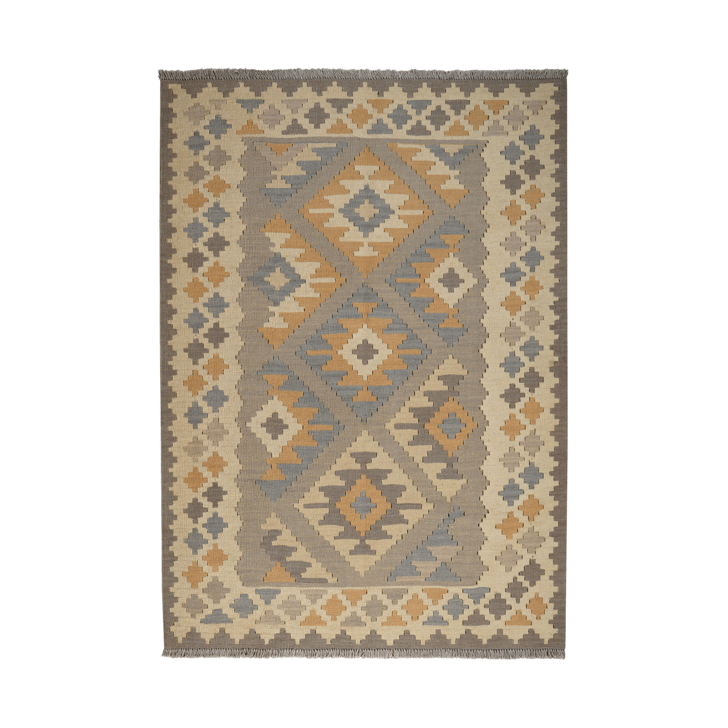 Kilim Gashgai Rug · Hand-Woven - Grey, 176x125 cm
