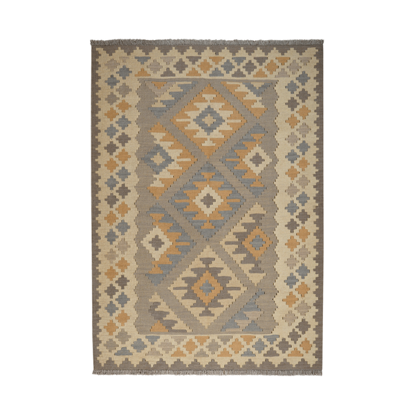 Kilim Gashgai Rug · Hand-Woven - Grey, 176x125 cm