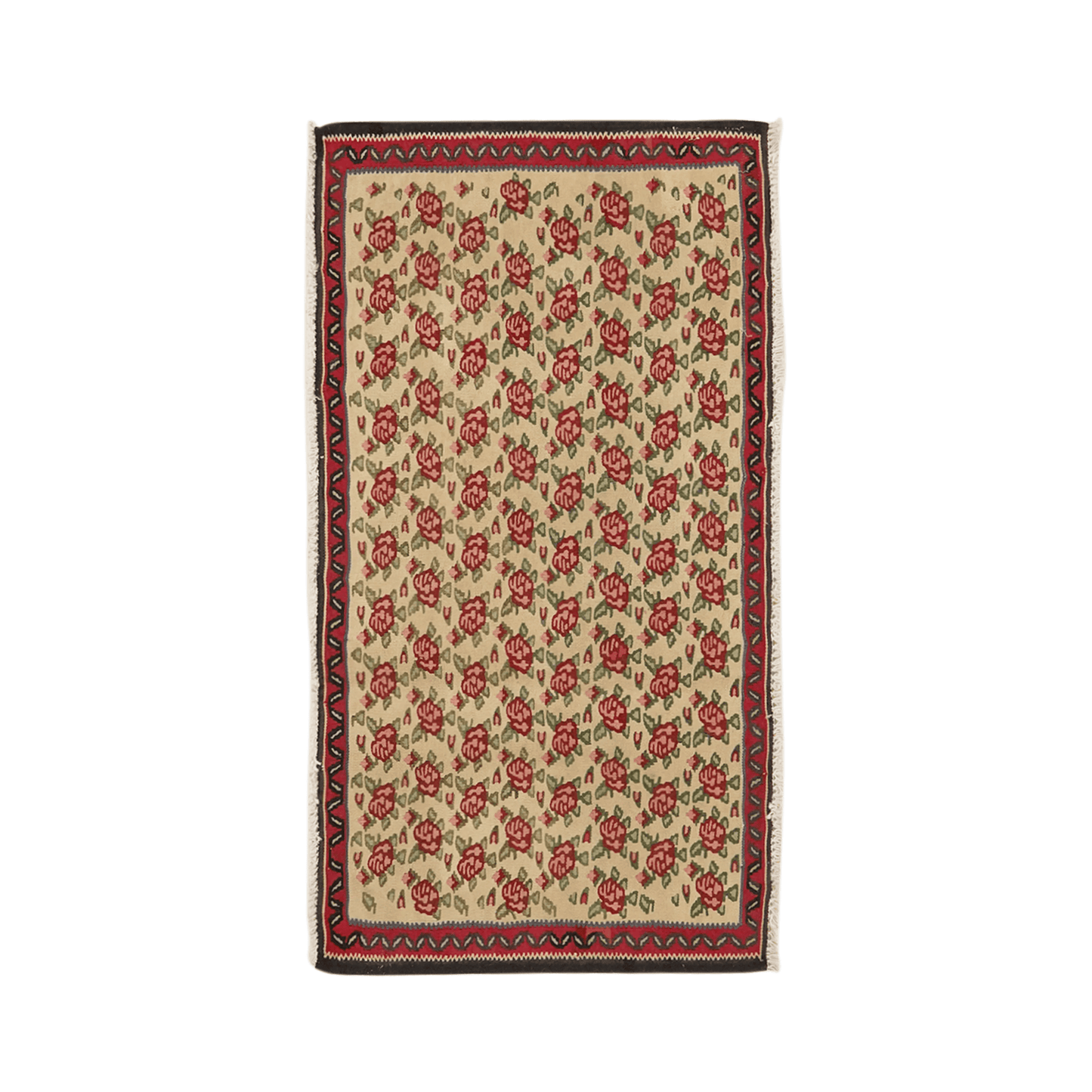 Kelim Senneh Handwoven – Neutral, 53 x 100cm