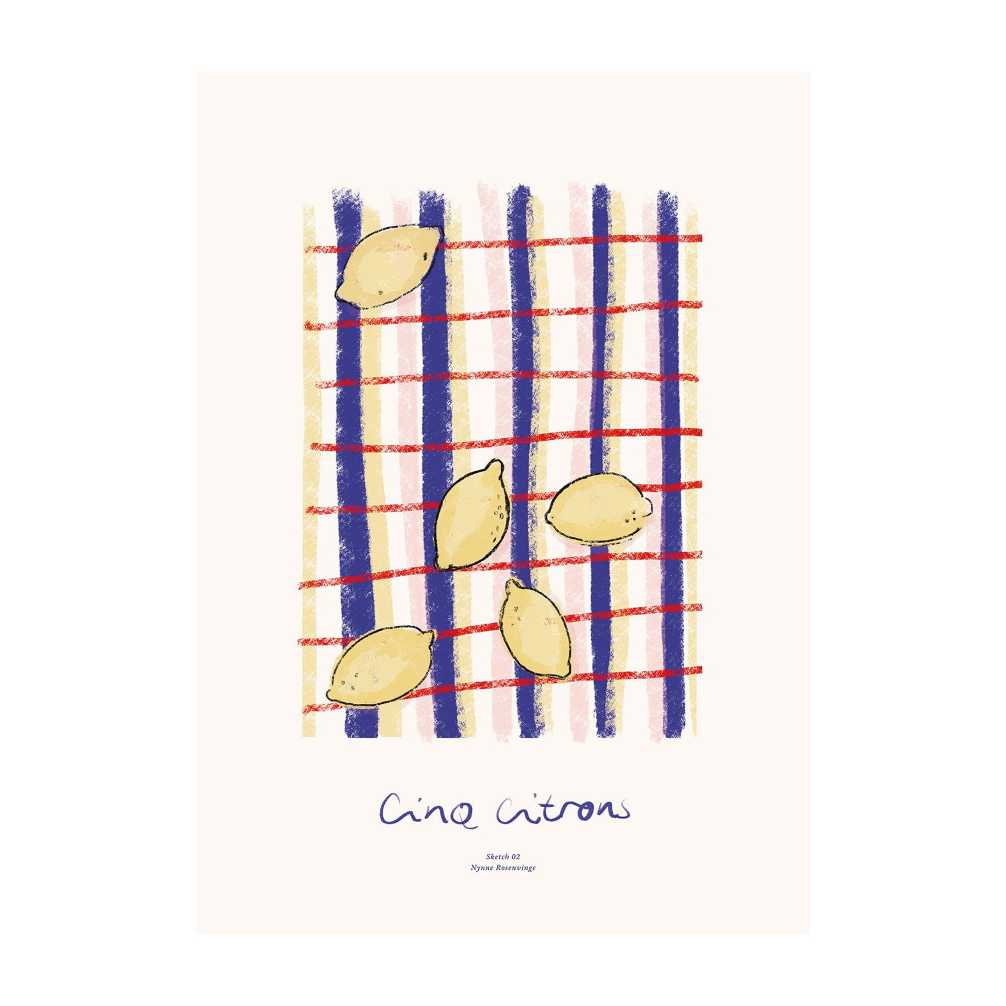 Cinq Citrons 50x70 cm Print