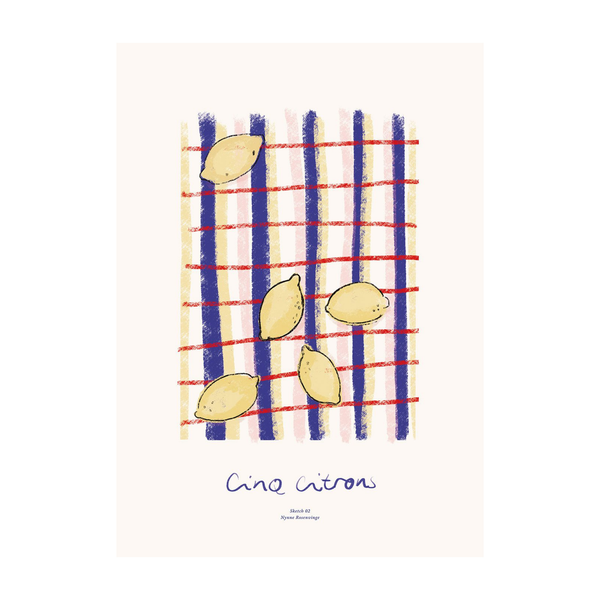 Cinq Citrons 50x70 cm Print