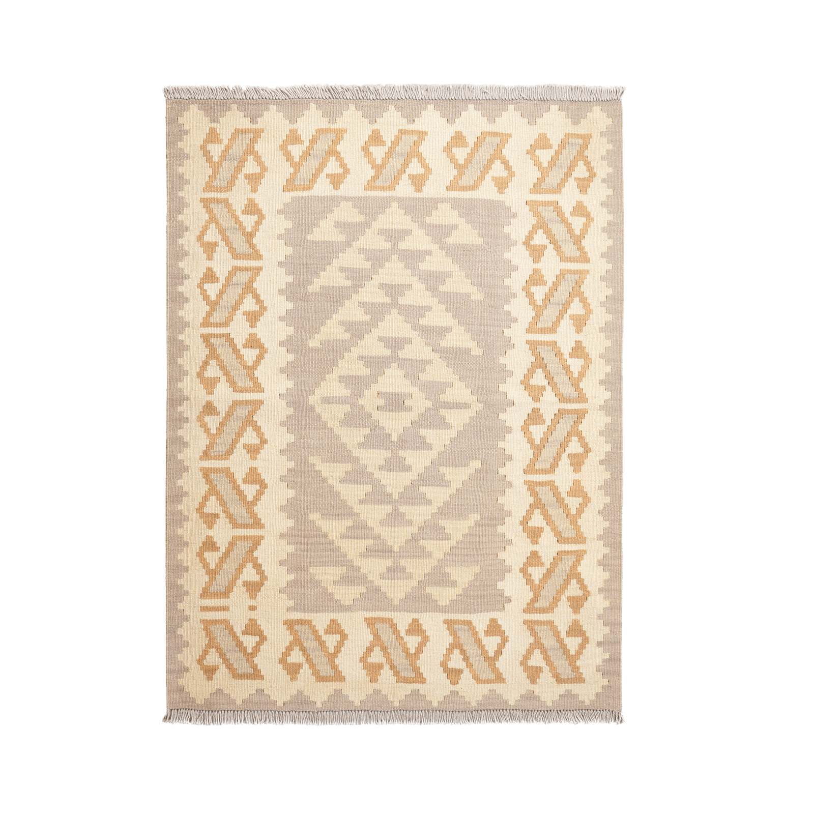 Kilim Gashgai Rug · Hand-Woven - Grey, 141x103 cm