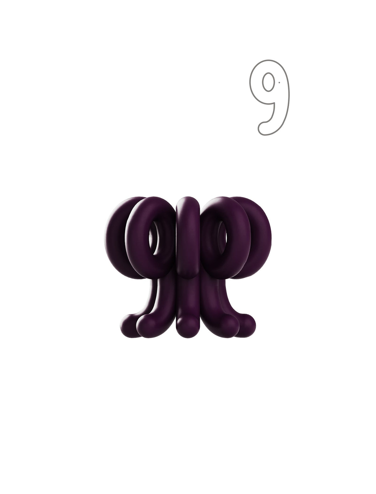 Digit Candle Holder Nine