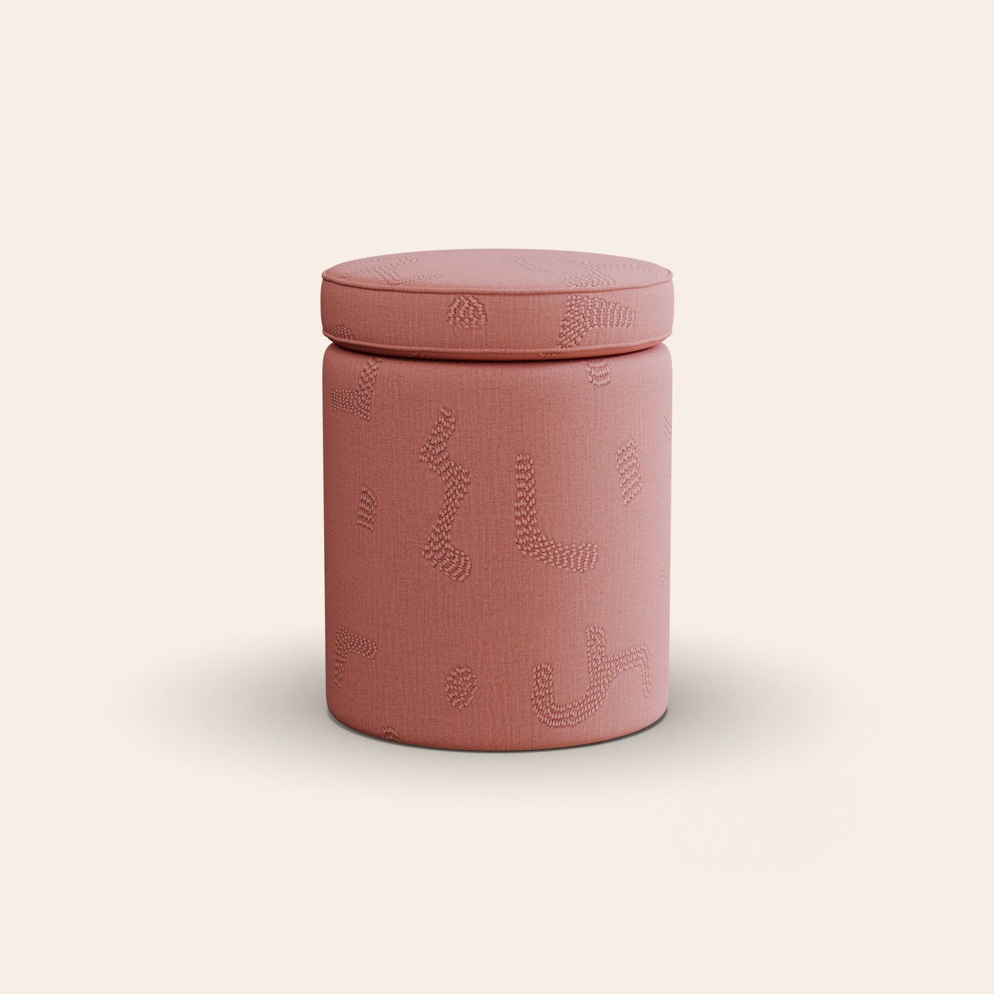 Aurora Footstool, Raphia, Clay