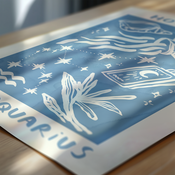 Hot Girls Are Aquarius Print