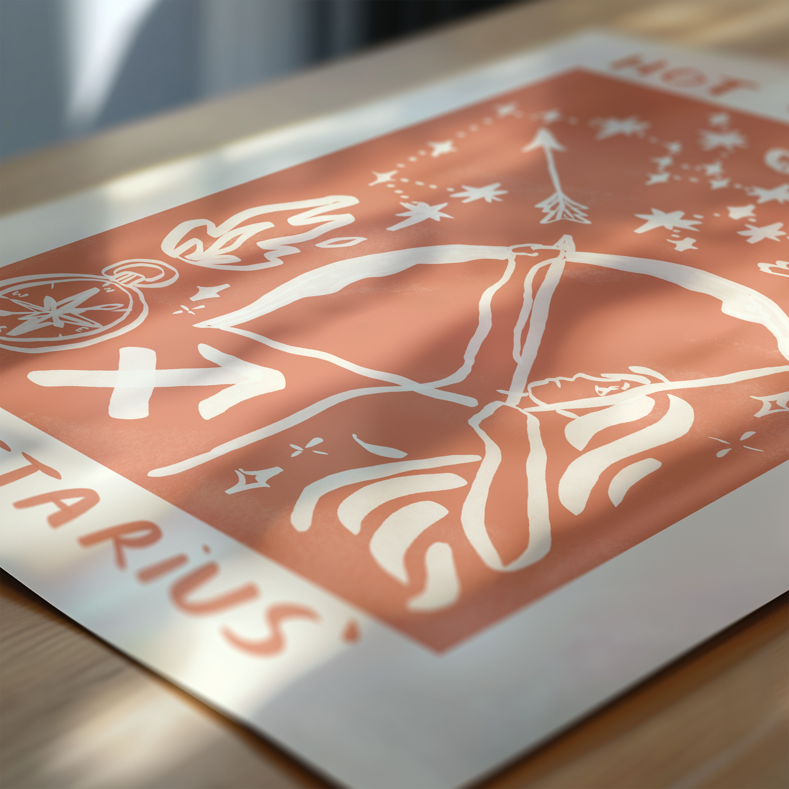 Hot Girls Are Sagittarius Print Print