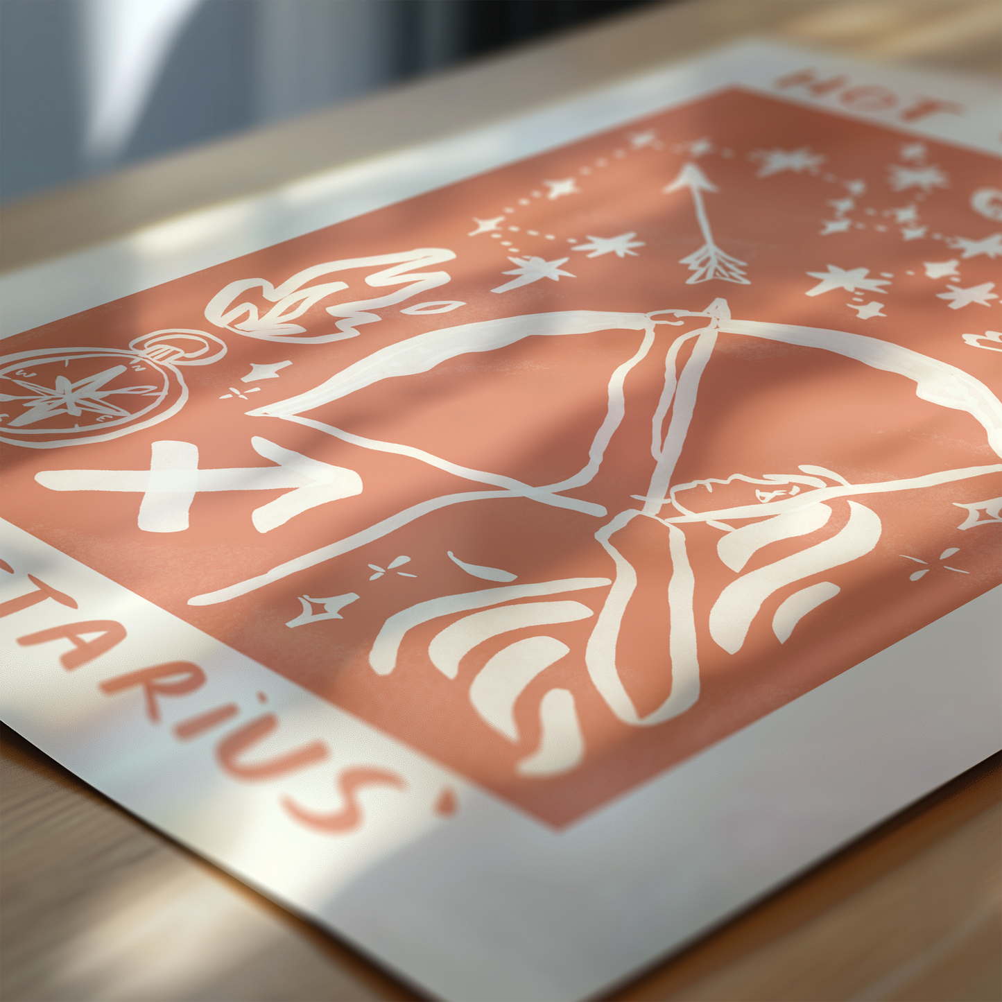 Hot Girls Are Sagittarius Print Print