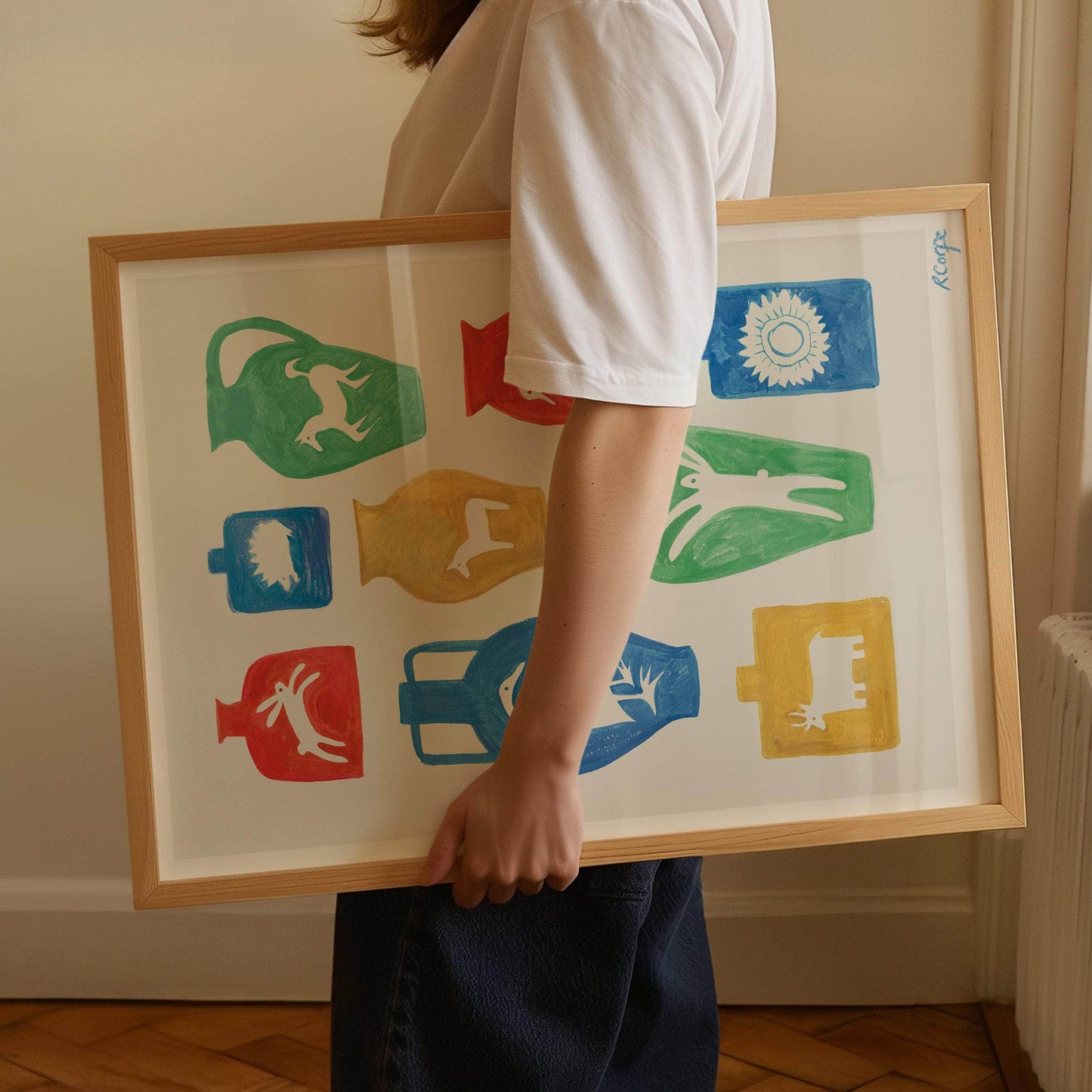 A1 - 'Nostalgia Vessels' Colourful Print