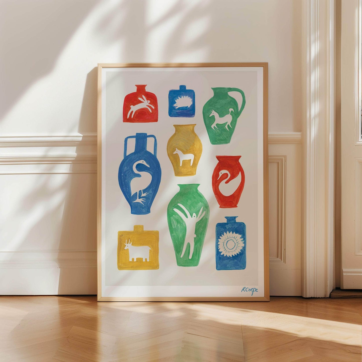 A1 - 'Nostalgia Vessels' Colourful Print