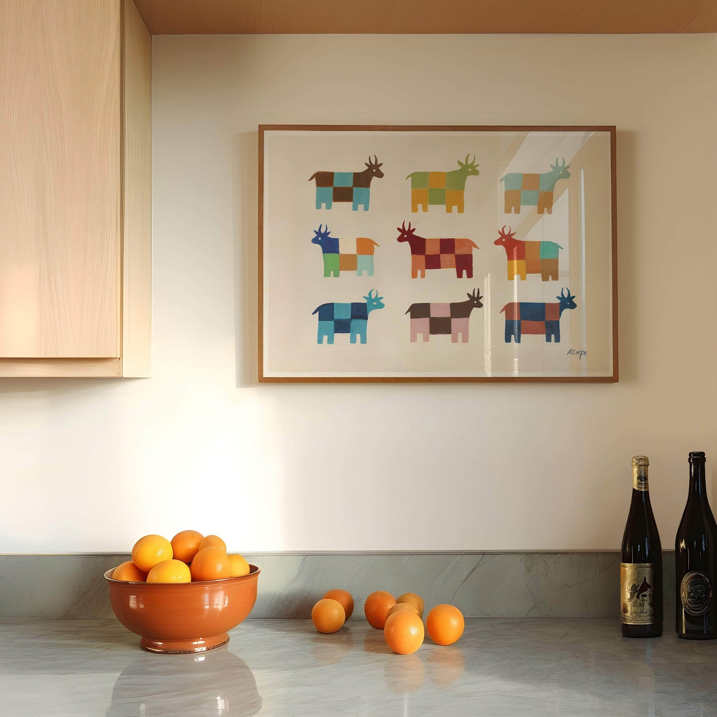 A3 - 'Moo' Colourful Cow Print