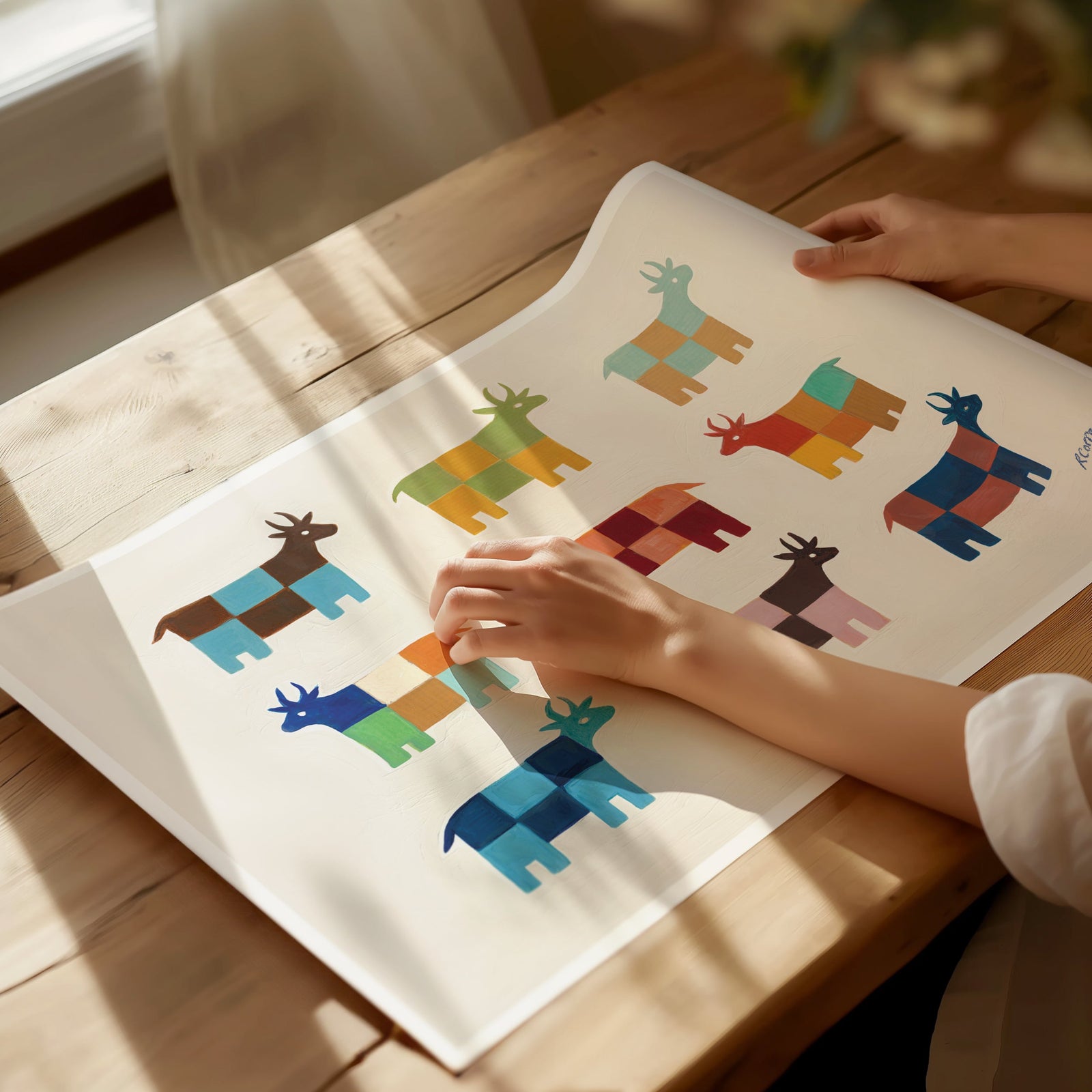 Moo Patchwork Cow Art Print