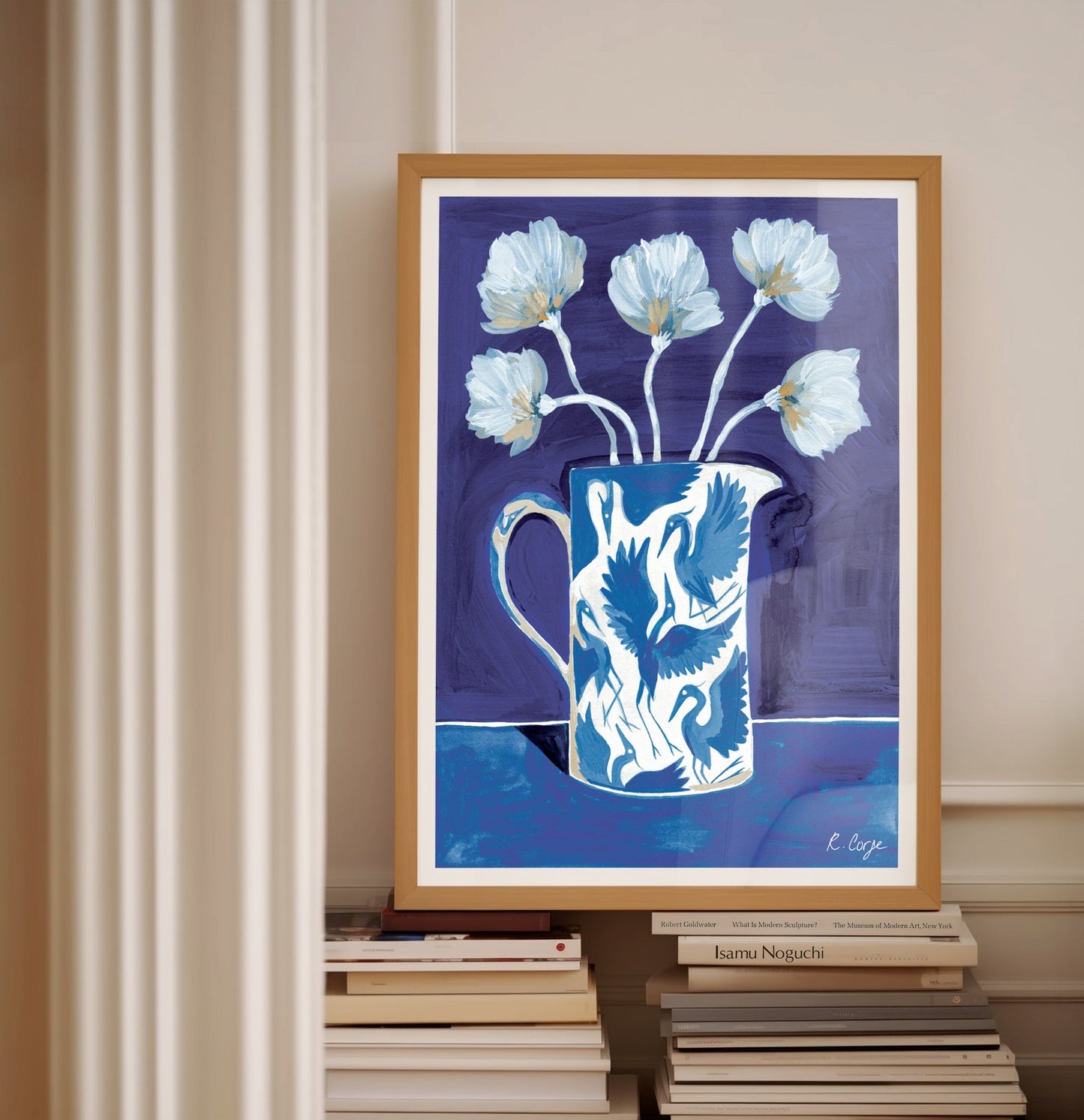 Blue Herons Jug Art Print