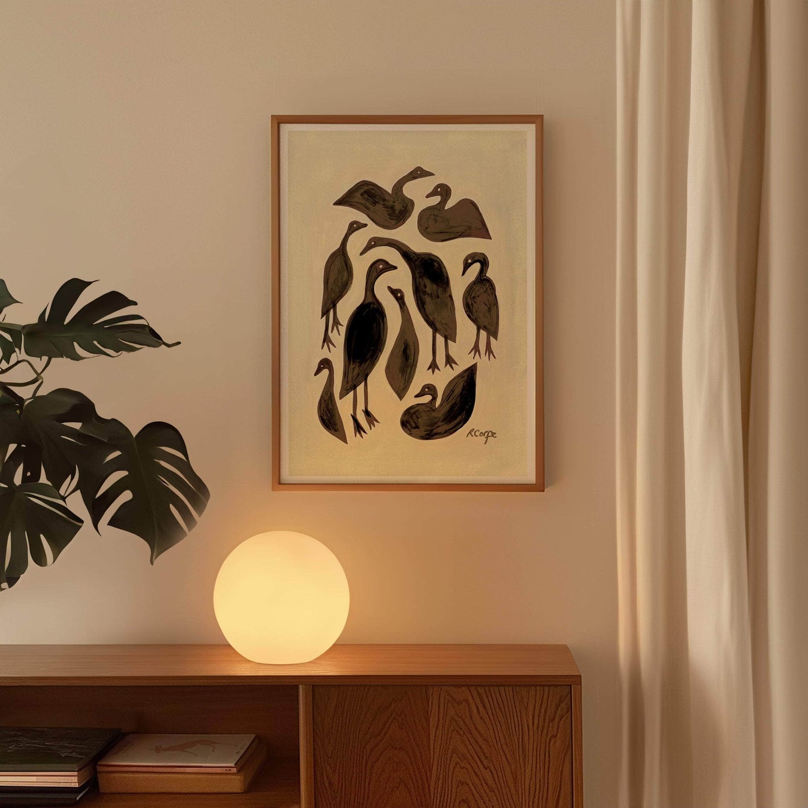 A3 Brown Ducks Print