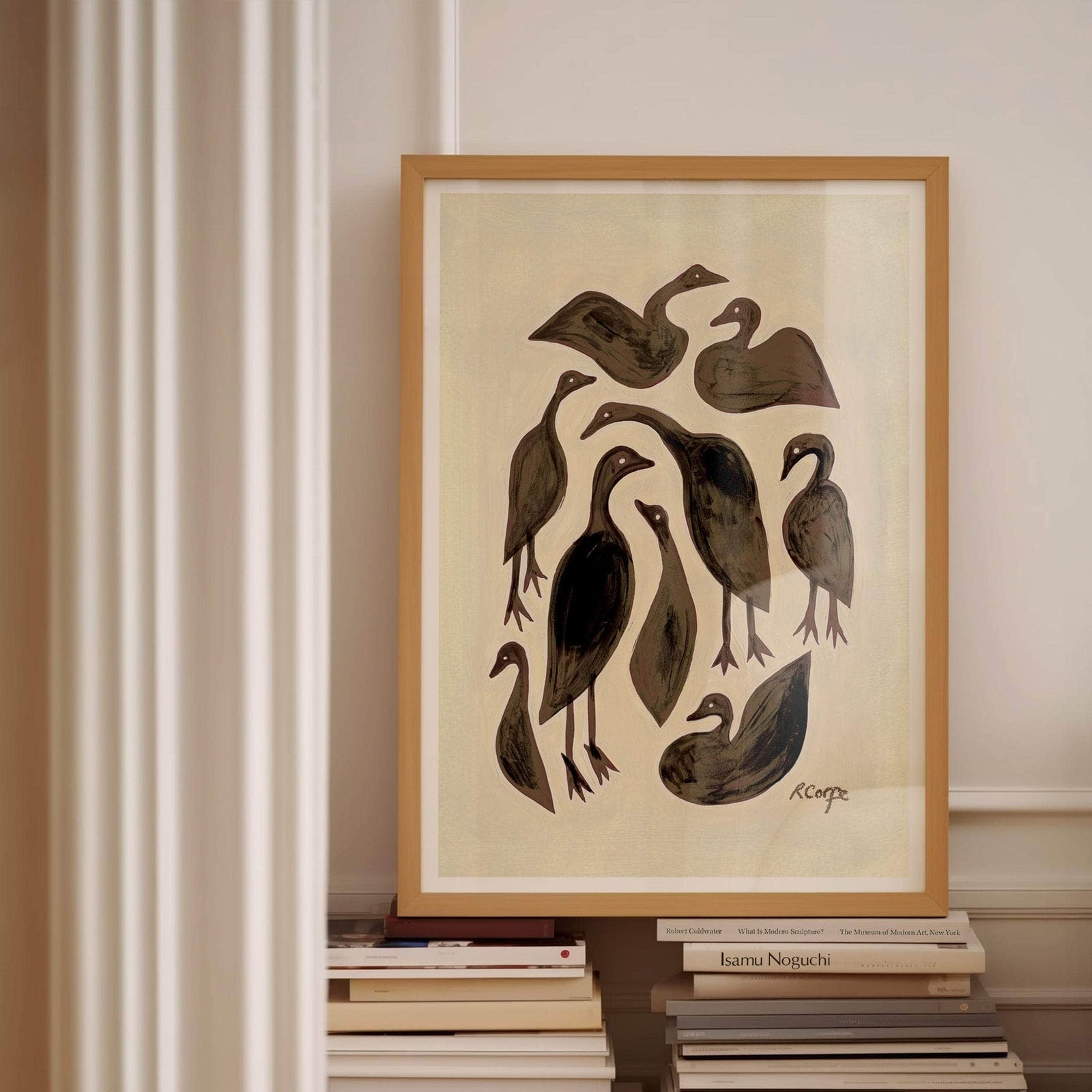 A3 Brown Ducks Print