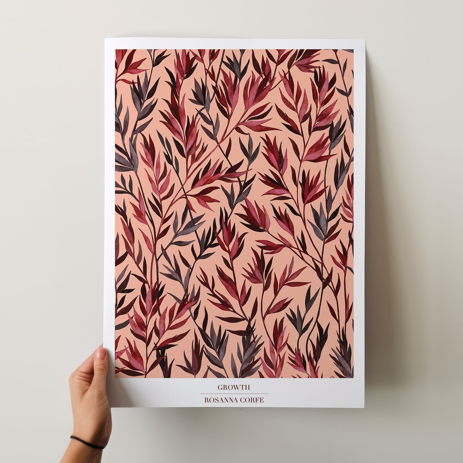 Growth Pink Botanical Art Print