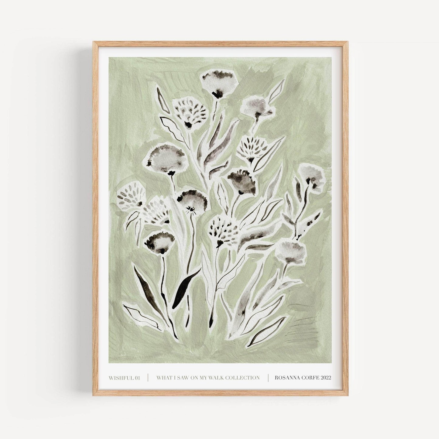 A3 - Wishful Green Floral Print