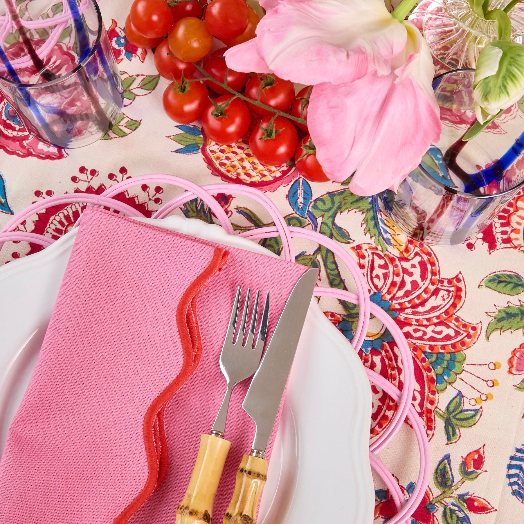 Red Palmyra Tablecloth