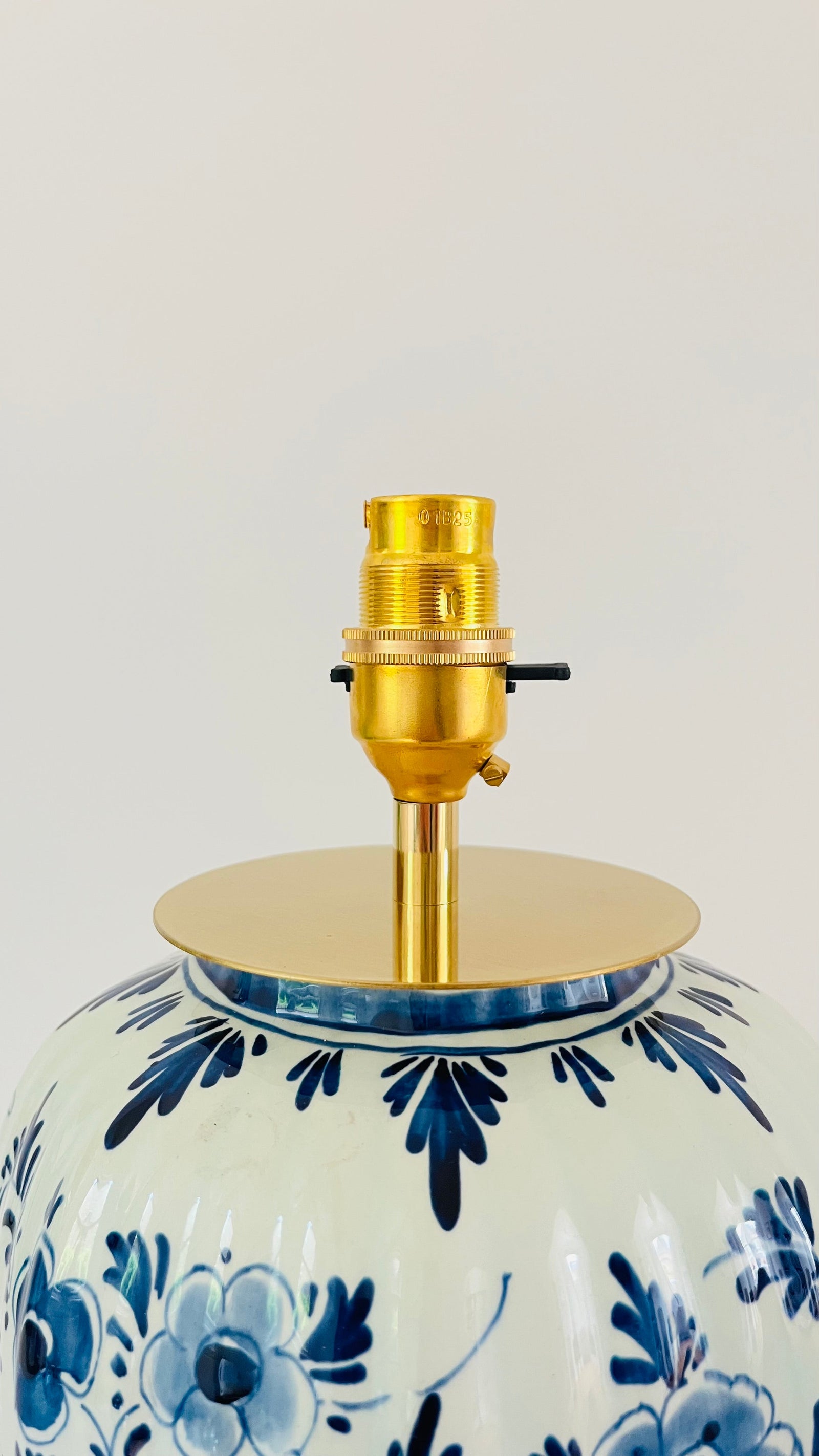 Antique Delft Table Lamp
