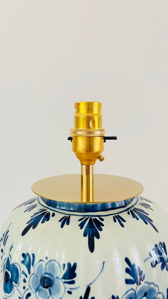 Antique Delft Table Lamp
