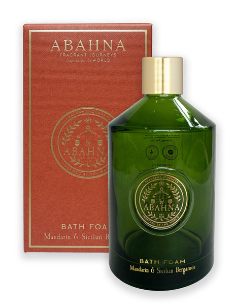 Bath Foam Decanter & Scented Candle Set - Mandarin & Sicilian Bergamot