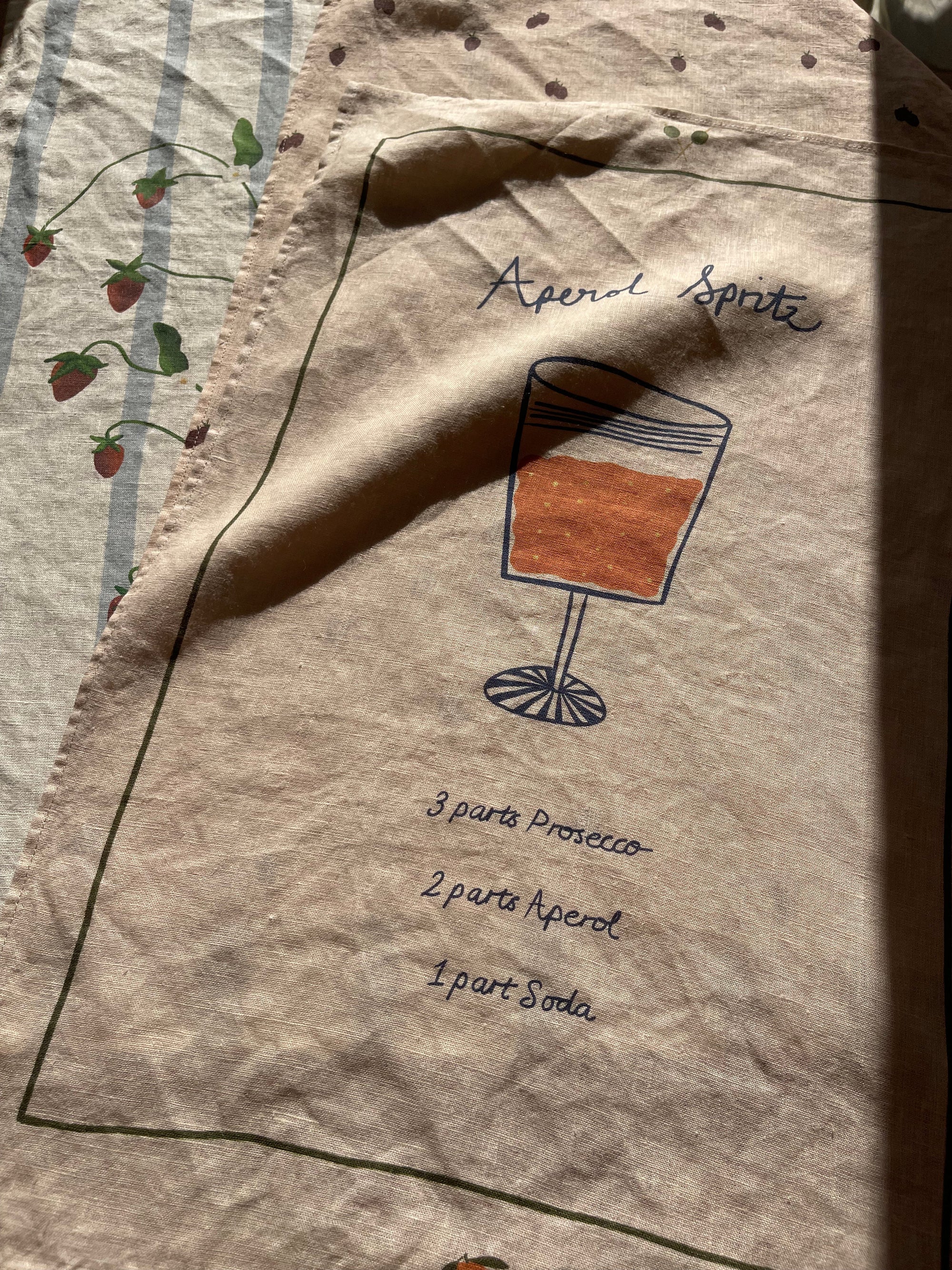 Linen Tea Towel "Aperol Spritz"