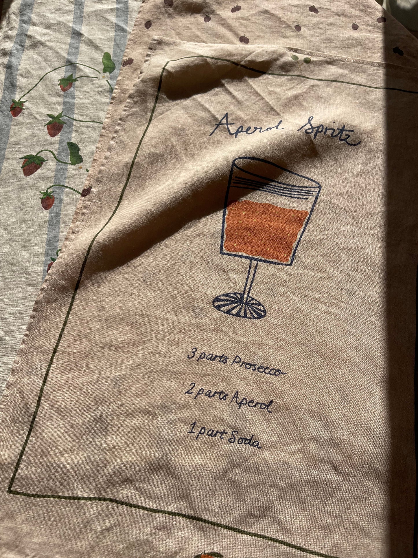 Linen Tea Towel "Aperol Spritz"