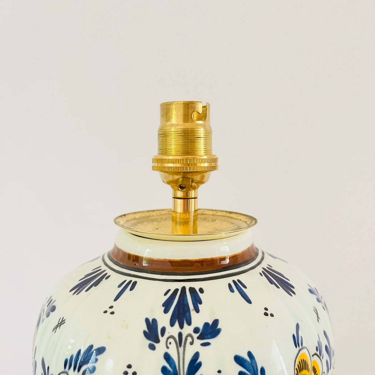 Antique Mini Delft Polychrome Lamp