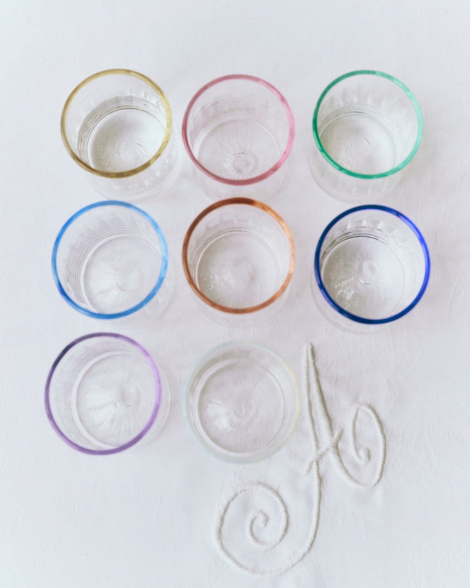 Peter Glass Pink Large - Set of Four