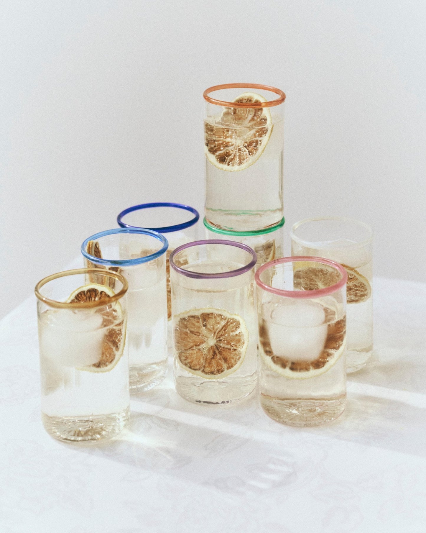 Peter Glass Blue Large - Set of Four