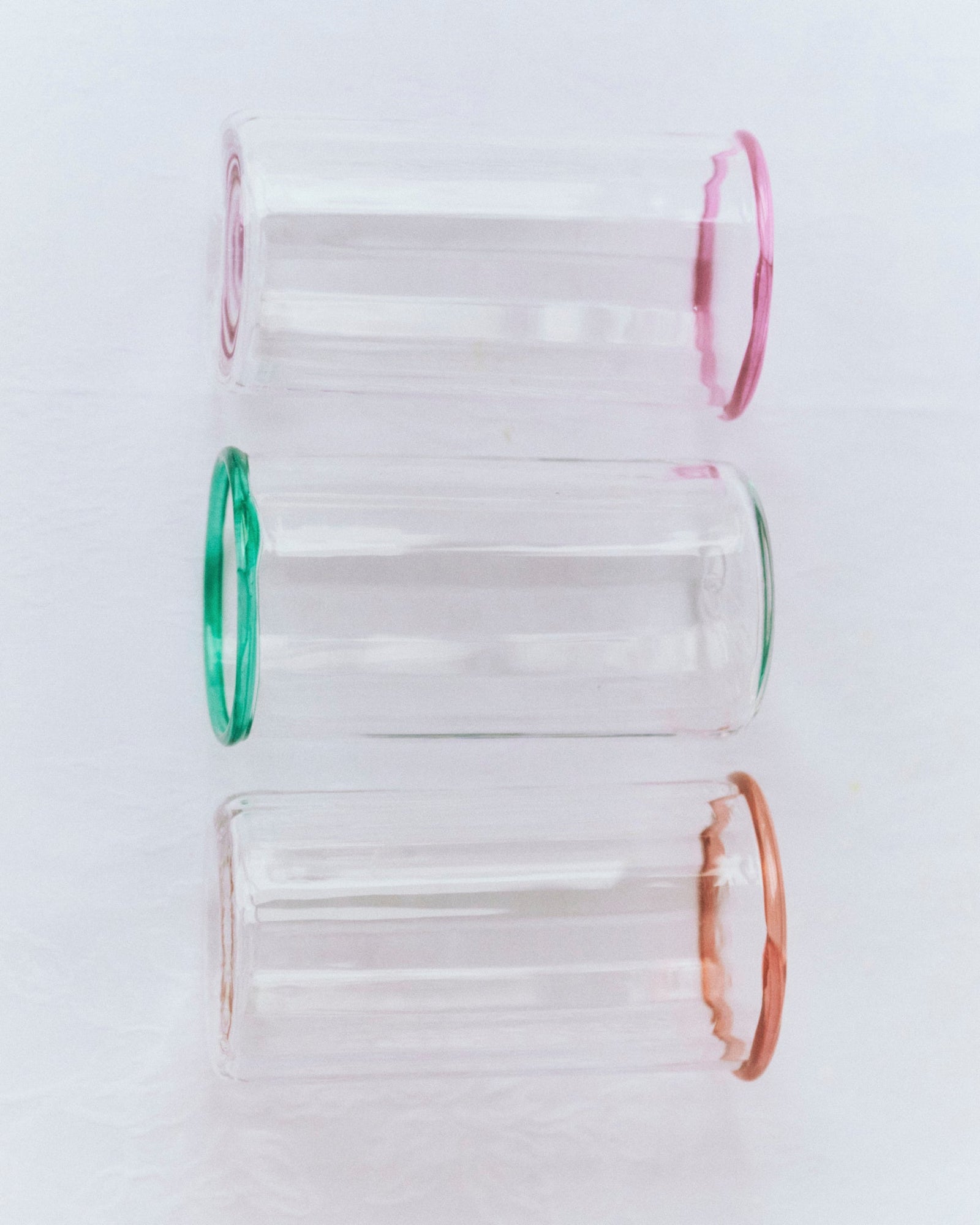 Peter Glass Pink Large - Set of Four