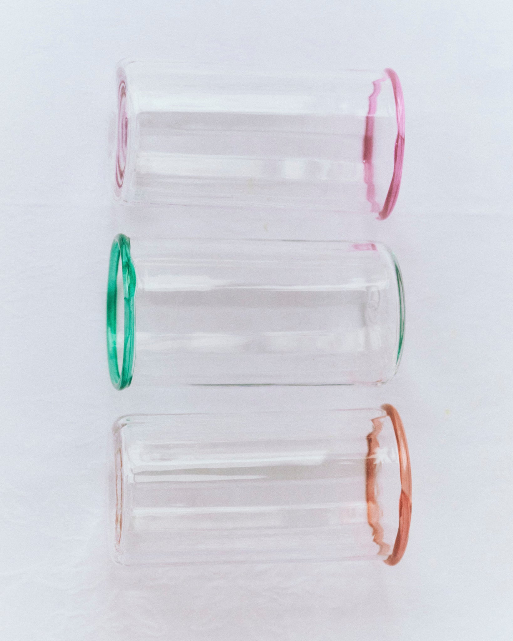 Peter Glass Pink Large - Set of Four