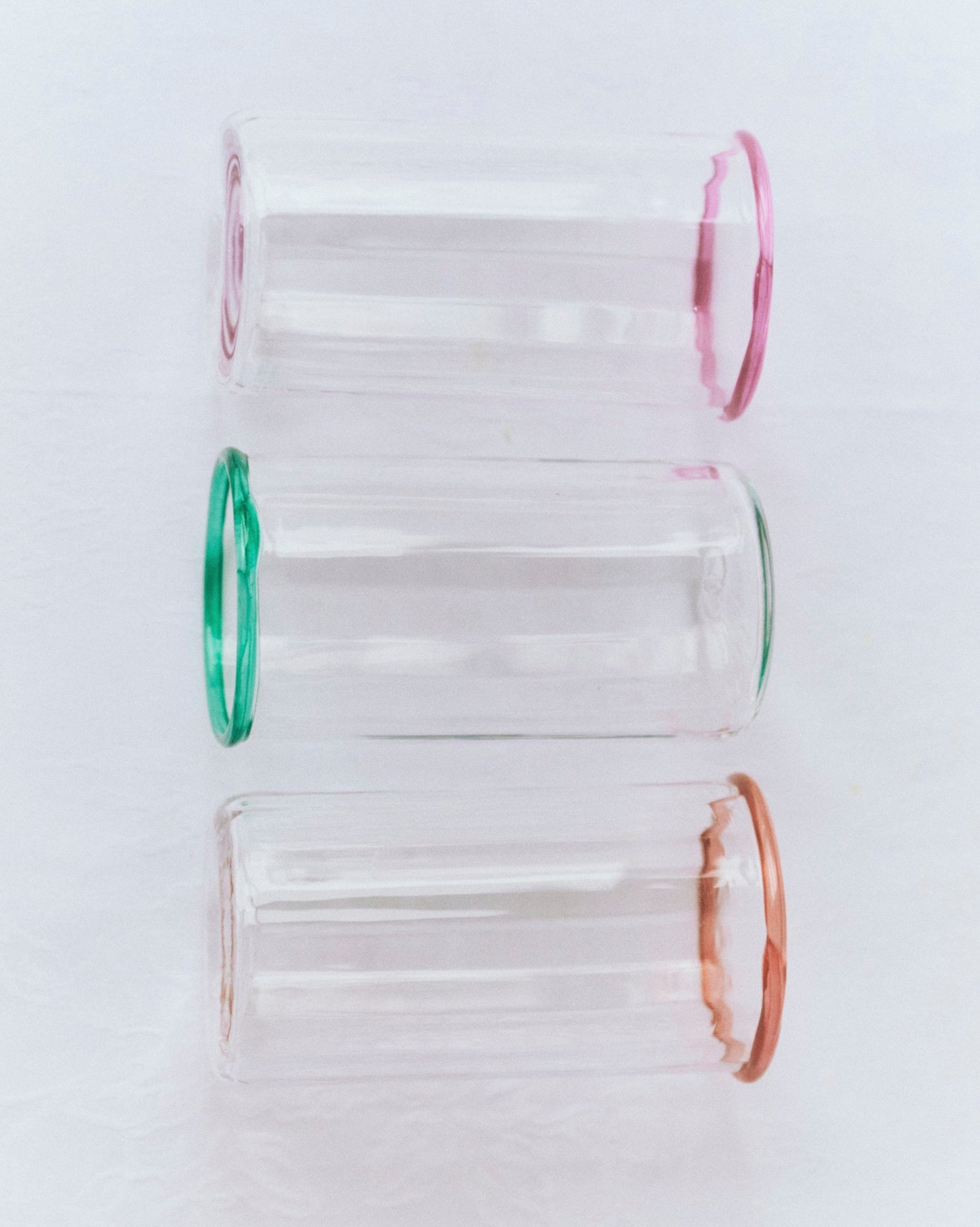 Peter Glass Pink Large - Set of Four