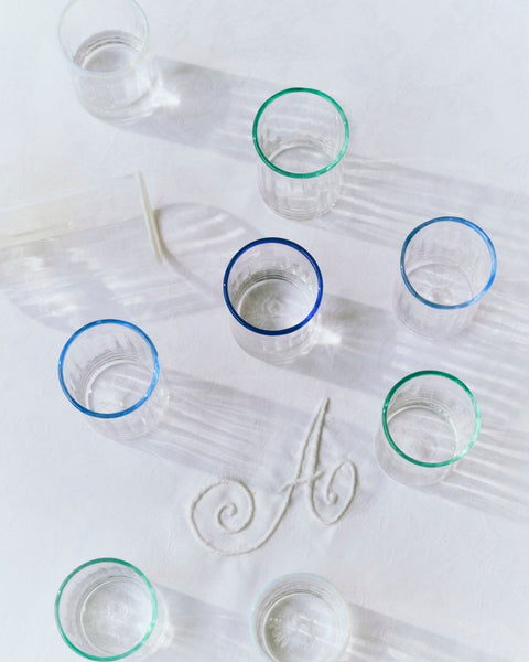 Peter Glass Blue Large - Set of Four