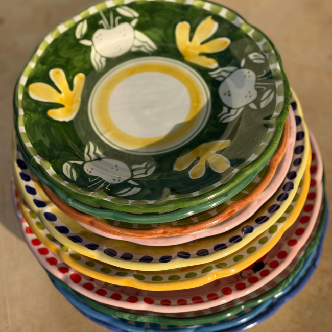 Amalfi Plate 25cm Green Crab