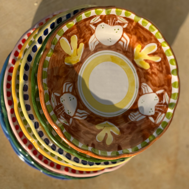 Amalfi Pasta Plate 25cm Pink Starfish