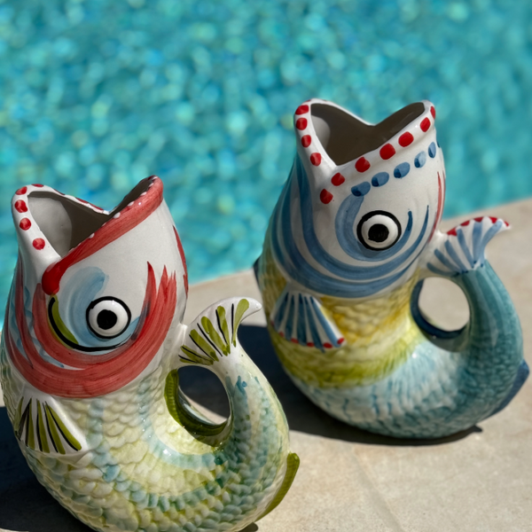 Paolo Blue Fish Carafe