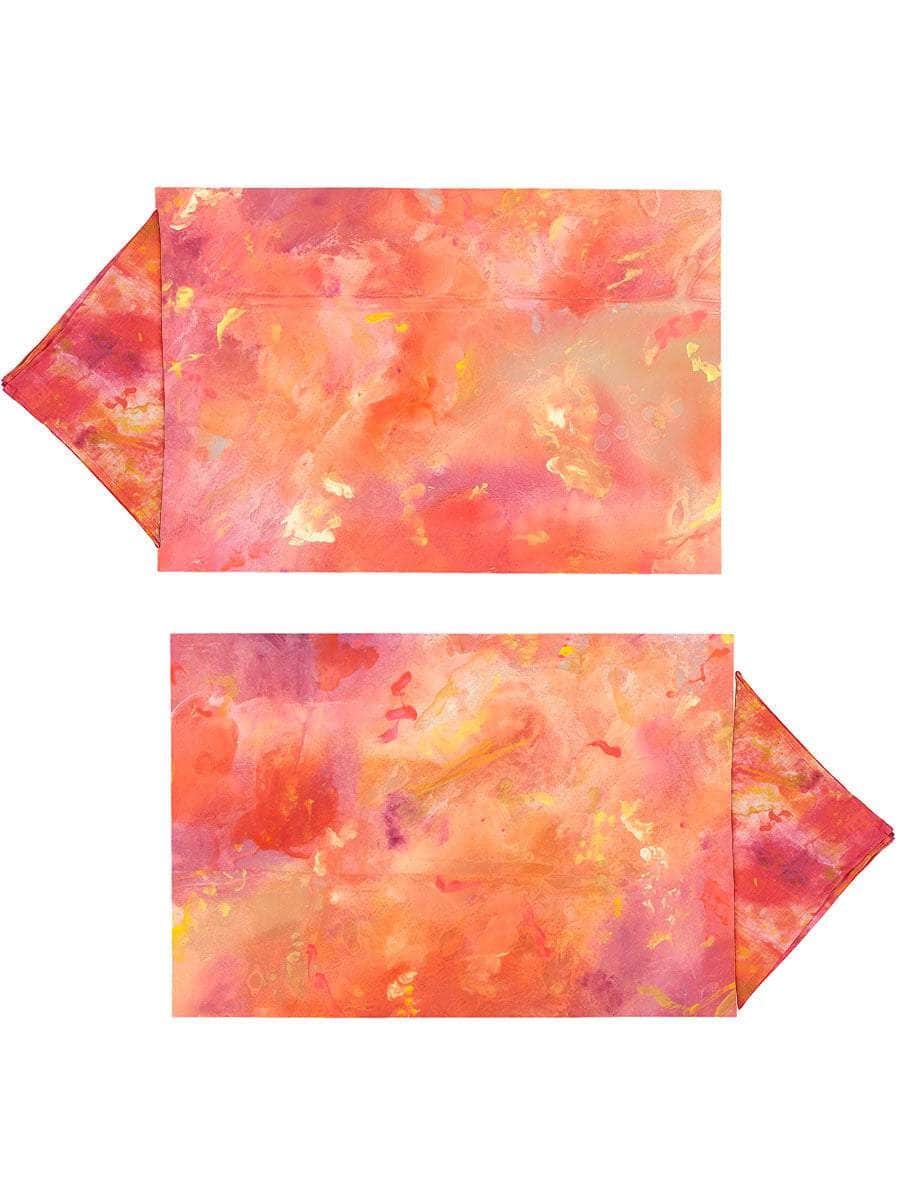 Hand painted Dafne Rectangular Placemats Set of 2 Crimson