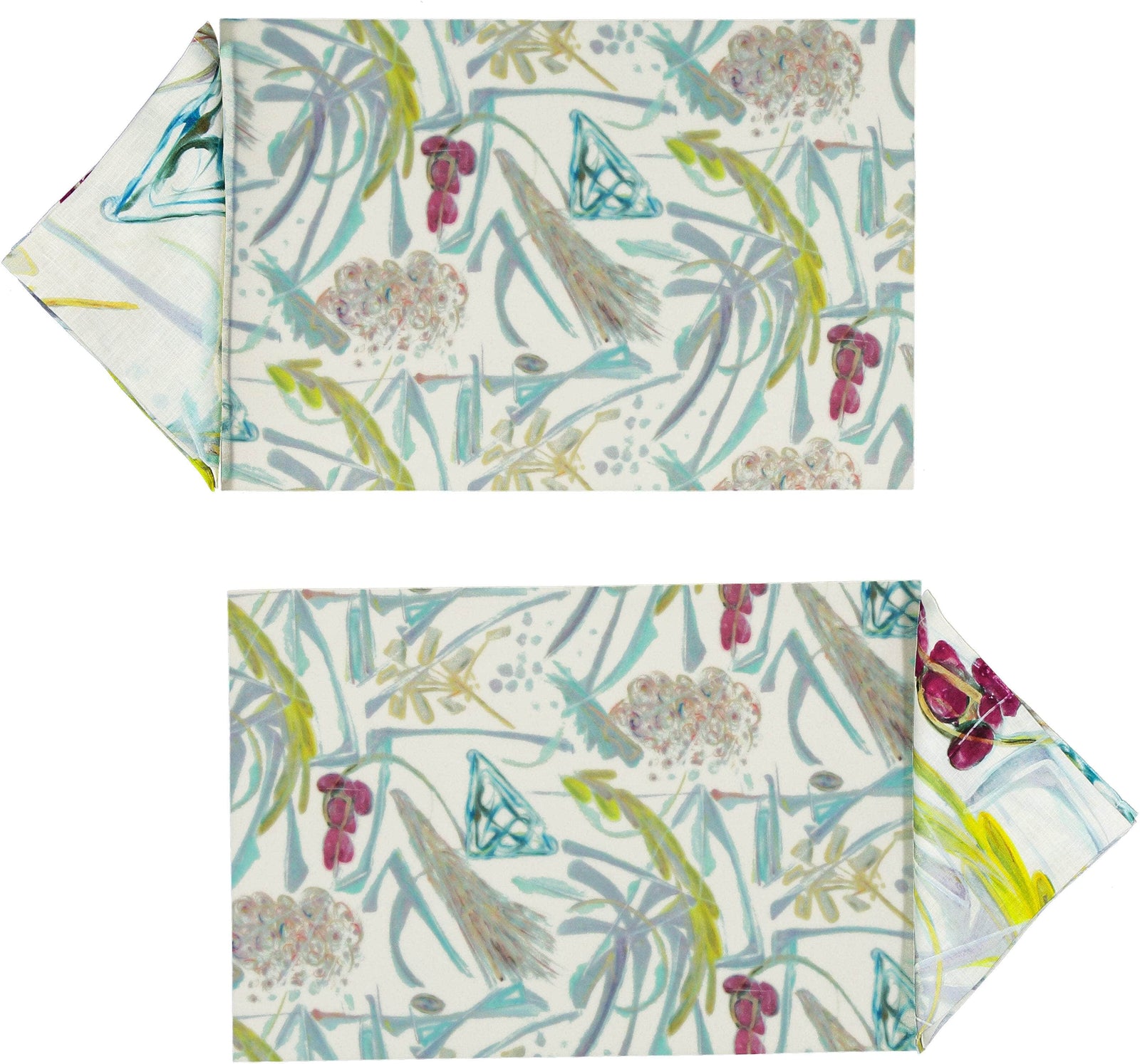 Panarea Rectangular Placemats and Small Napkins Set of 2 Milk