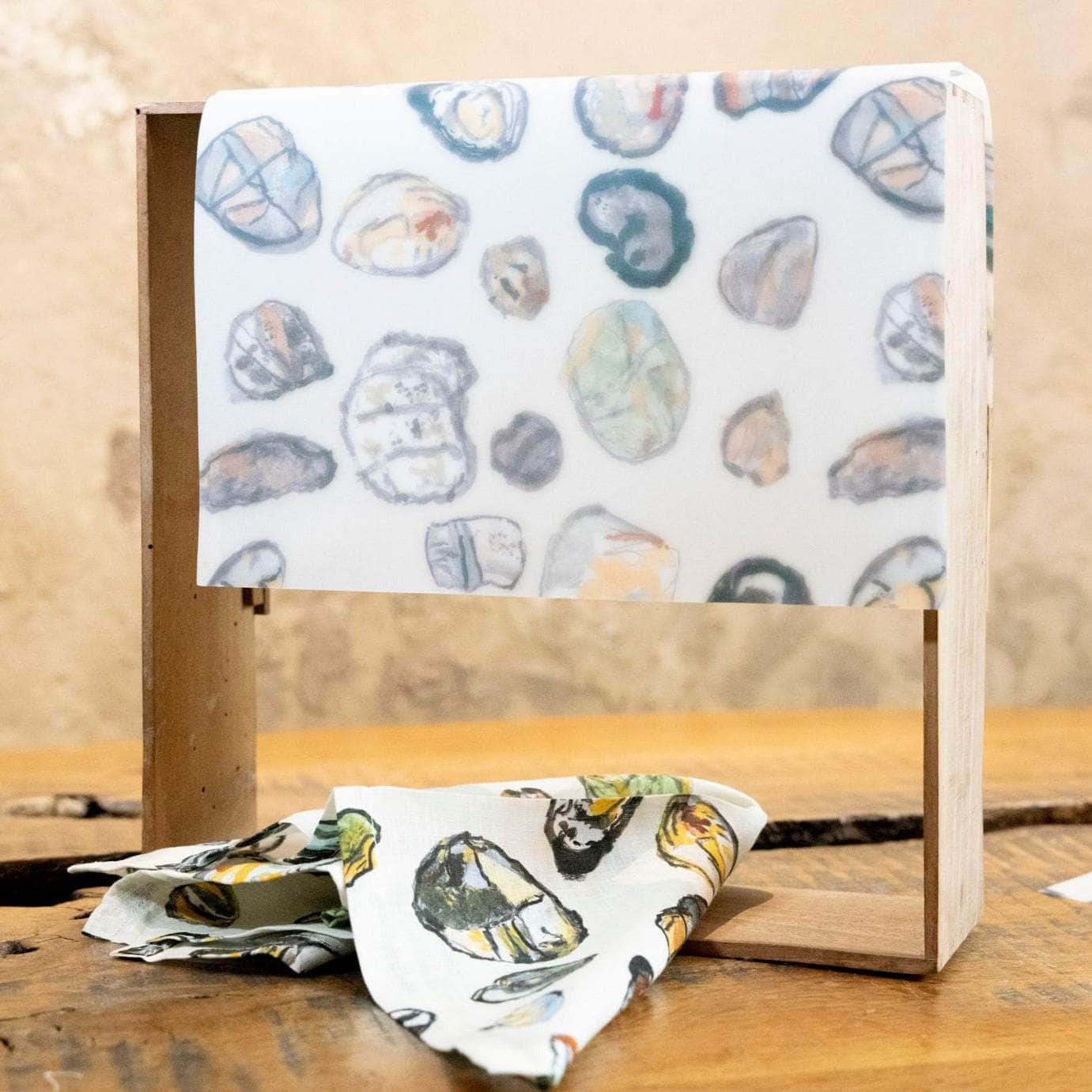 Pebble Rectangular Placemats and Small Napkins Set of 2 Sand