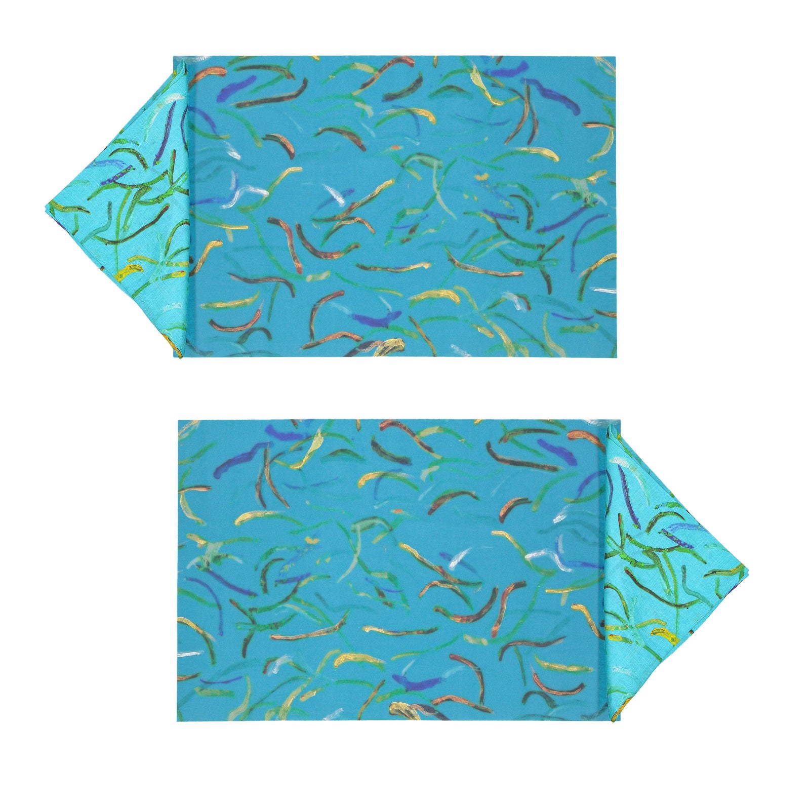 Hand Painted Roman Stroll Rectangular Placemats Set of 2