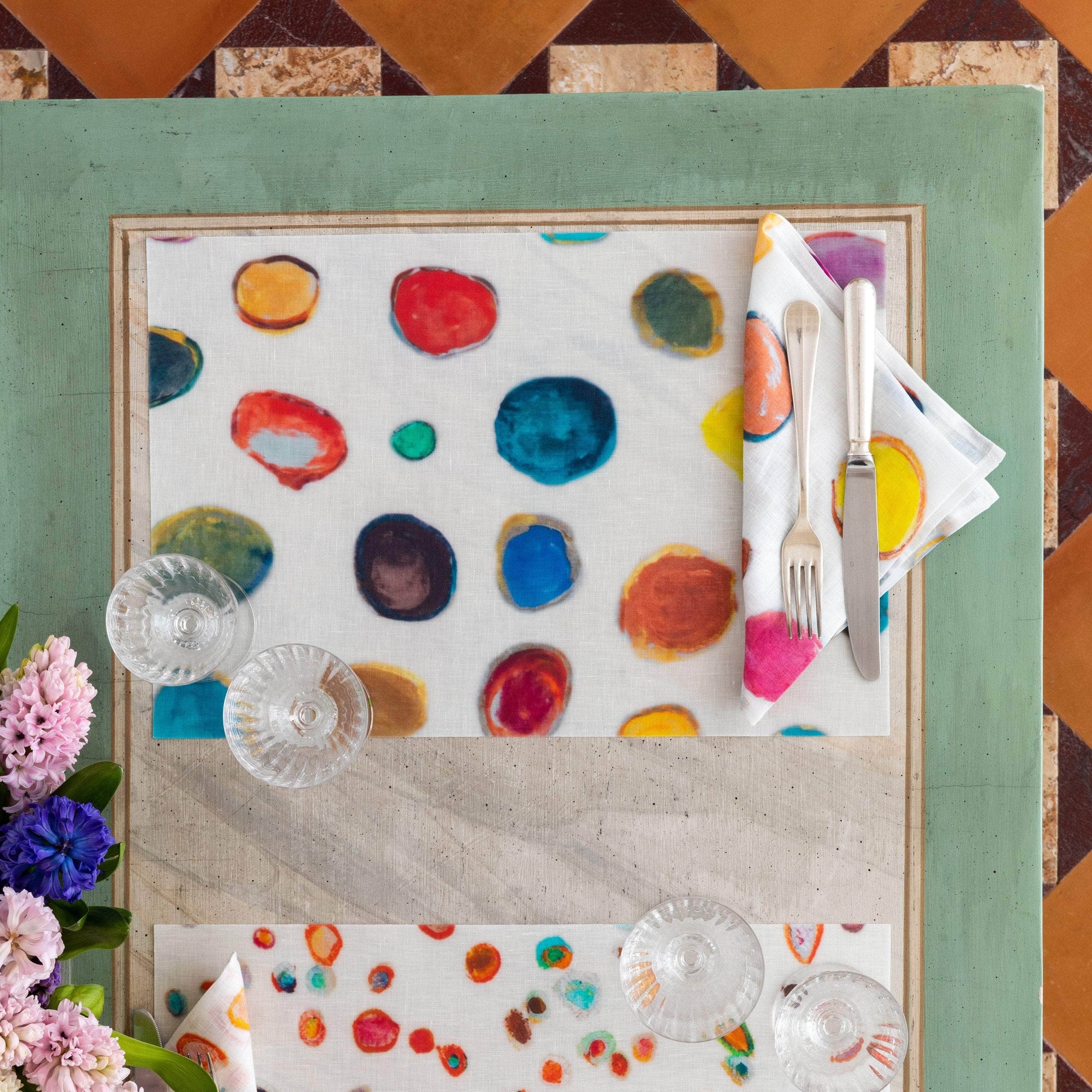 Satellites Rectangular Placemats and Small Napkins Set of 2