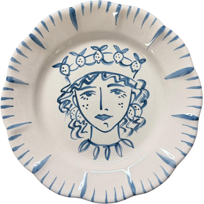 King of Sicily Plate, Lemon Woman - 25cm
