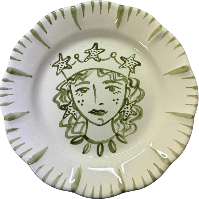 Re Di Sicilia Starfish Woman Plate - 25cm