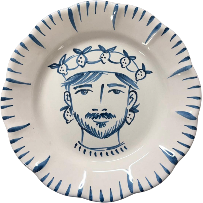 Re Di Sicilia Plate Lemon Man - 20cm